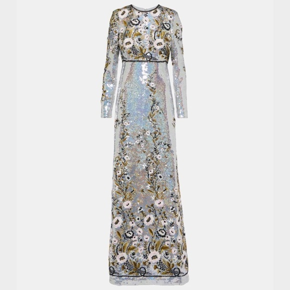 Giambattista Valli Dresses & Skirts - NEW Giambattista Valli Floral sequined embroidered gown Sz 44